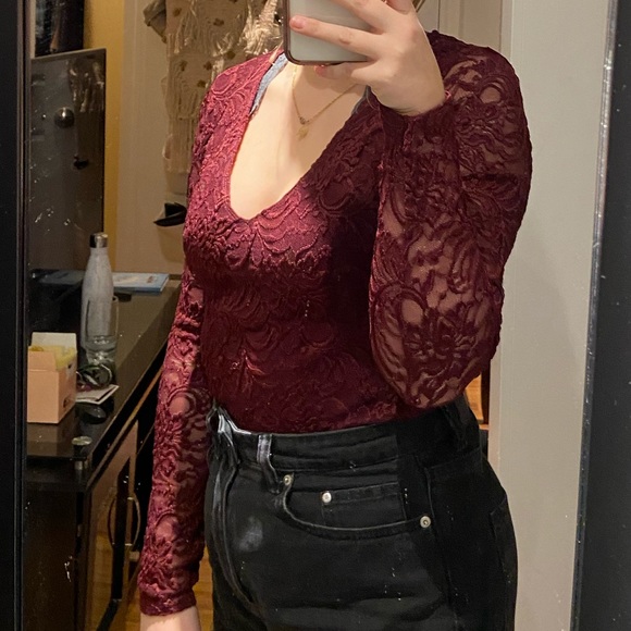 Abercrombie & Fitch Tops - SOLD - Abercrombie lace long sleeve